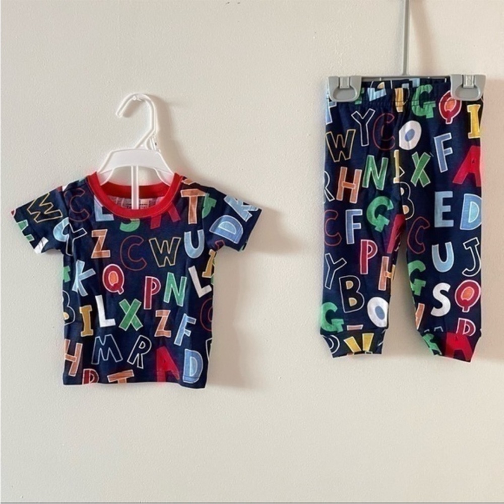 New Baby Alphabet Pajamas  set Size 3-6 M